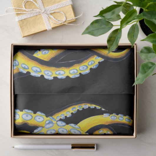 Papier Mousseline Tentacles Encre foncée (Cadeau)