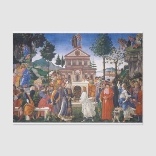 Papier Mousseline Tentations du Christ, Sandro Botticelli (Recto)