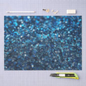 Papier Mousseline Tenue avec sequins bleu (Artisanat)