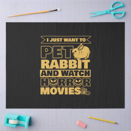 Papier Mousseline Tep Rabbit And Watch Halloween (Artisanat)