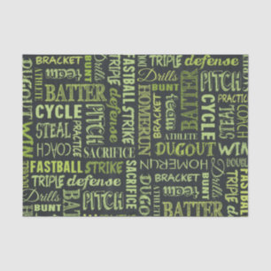 Papier Mousseline Termes du tableau de bord du softball rapide