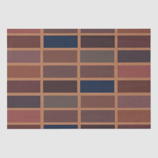 Papier Mousseline Terracotta Grandes Colorées Terrain Moderne (Recto)