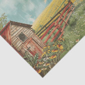 Papier Mousseline Terrain agricole rustique et découpage de la grang (Détail)