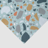 Papier Mousseline Terrazzo En Bleu (Détail)