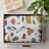 Papier Mousseline Terrazzo Motif coloré (Cadeau)