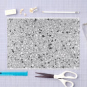 Papier Mousseline Terrazzo Noir & Blanc Texture do-it-yourself Loft  (Artisanat)