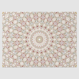 Papier Mousseline Terre de Sienne et Mandala à motif Rouille
