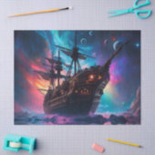 Papier Mousseline Terre de vaisseau spatial pirate sur une autre pla (Artisanat)