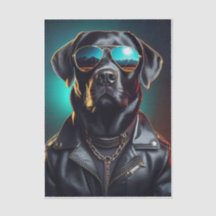 Terrence Cool, Black Lab en veste de cuir Tissue