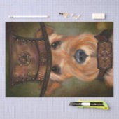 PAPIER MOUSSELINE TERRIER AIREDALE (Artisanat)