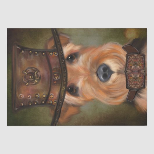 PAPIER MOUSSELINE TERRIER AIREDALE (Recto)