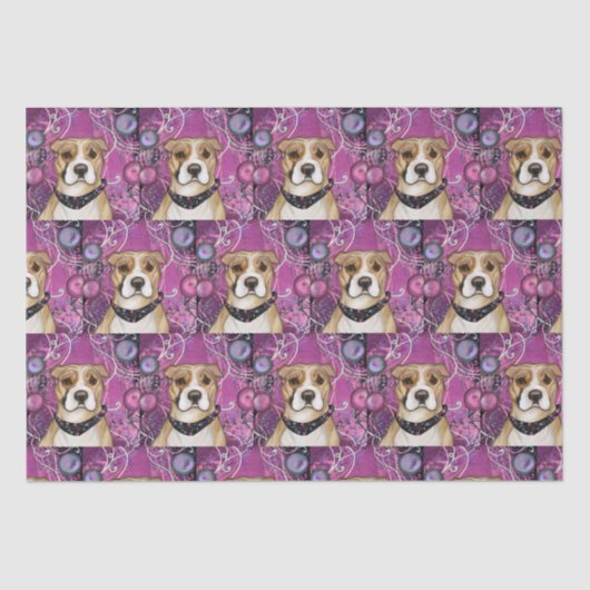 PAPIER MOUSSELINE TERRIER AMÉRICAIN DU STAFFORDSHIRE (Recto)