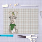 Papier Mousseline Terry Plaid et Irlandais Wolfhound Dog Christmas (Artisanat)