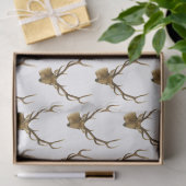 Papier Mousseline Tête de cerf avec gros colliers #1 (Cadeau)