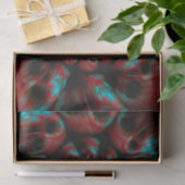 Papier Mousseline Tête de crâne gothique Éffrayante Rouge Vert Noir (Cadeau)