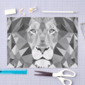 Papier Mousseline Tête de lion géométrique cool (Artisanat)