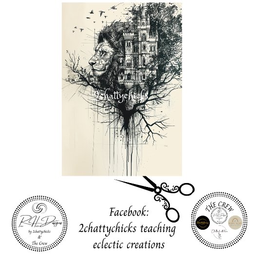 Papier Mousseline Tête de lion silhouette dans le découpage de l'arb