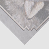 Papier Mousseline Tête de loup de bois gris (Détail)