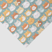 Papier Mousseline Têtes de chat à tête blanche (Détail)