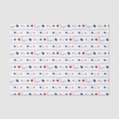 Papier Mousseline Texas Love and Hearts Motif (Recto)