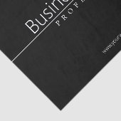 Papier Mousseline Texte blanc classique simple en noir (Détail)