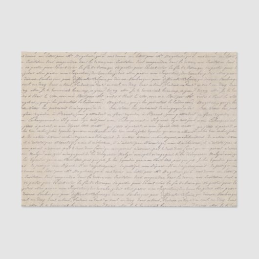 Papier Mousseline Texte cursif sur papier parchemin Vintage (Recto)