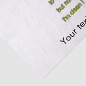 Papier Mousseline Texte drôle de savon (Détail)