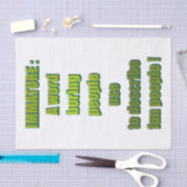 Papier Mousseline Texte drôle non mûr (Artisanat)