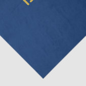 Papier Mousseline Texte élégant modifiable | Or et bleu marine (Détail)