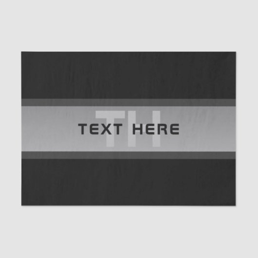 Papier Mousseline Texte en calques personnalisable moderne | Noir et (Recto)