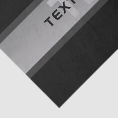 Papier Mousseline Texte en calques personnalisable moderne | Noir et (Détail)