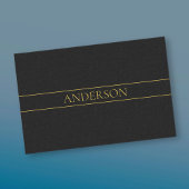 Papier Mousseline Texte et lignes Gold personnalisables