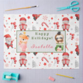 Papier Mousseline Texte et nom des fentes et de la Personnaliser Ren (Artisanat)