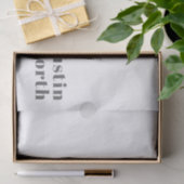 Papier Mousseline Texte moderne élégant et rétro | Gris (Cadeau)