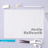 Papier Mousseline Texte moderne élégant et rétro | Gris (Artisanat)