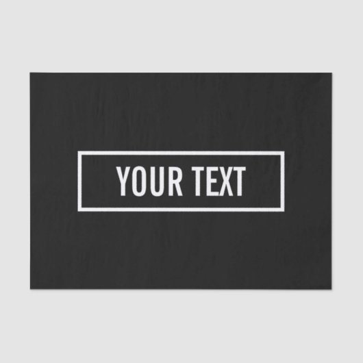 Papier Mousseline Texte modifiable moderne dans le cadre style logo  (Recto)