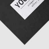 Papier Mousseline Texte modifiable moderne en gras | Noir & Blanc (Détail)