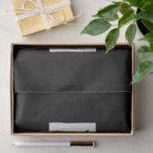 Papier Mousseline Texte modifiable moderne en gras | Noir & Blanc (Cadeau)