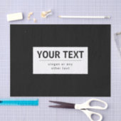 Papier Mousseline Texte modifiable moderne en gras | Noir & Blanc (Artisanat)