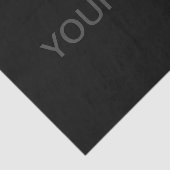 Papier Mousseline Texte modifiable moderne | Gris foncé et noir (Détail)