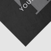 Papier Mousseline Texte modifié en gras | Blanc noir et gris (Détail)