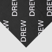 Papier Mousseline Texte personnalisable | Bold Modern Black & White (Détail)