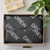 Papier Mousseline Texte personnalisable | Bold Modern Black & White (Cadeau)