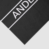 Papier Mousseline Texte personnalisable | Bold Modern Black & White (Détail)