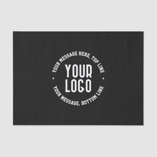 Papier Mousseline Texte personnalisable et logo ou image téléchargé (Recto)