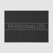 Papier Mousseline Texte personnalisable | Gras moderne noir et gris  (Recto)