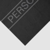 Papier Mousseline Texte personnalisable | Gras moderne noir et gris (Détail)