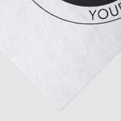 Papier Mousseline Texte personnalisable simple et logo ou image (Détail)