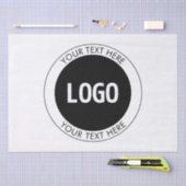 Papier Mousseline Texte personnalisable simple et logo ou image (Artisanat)