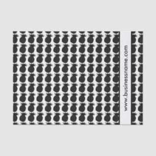 Papier Mousseline Texte personnalisé du Motif d'ananas noir